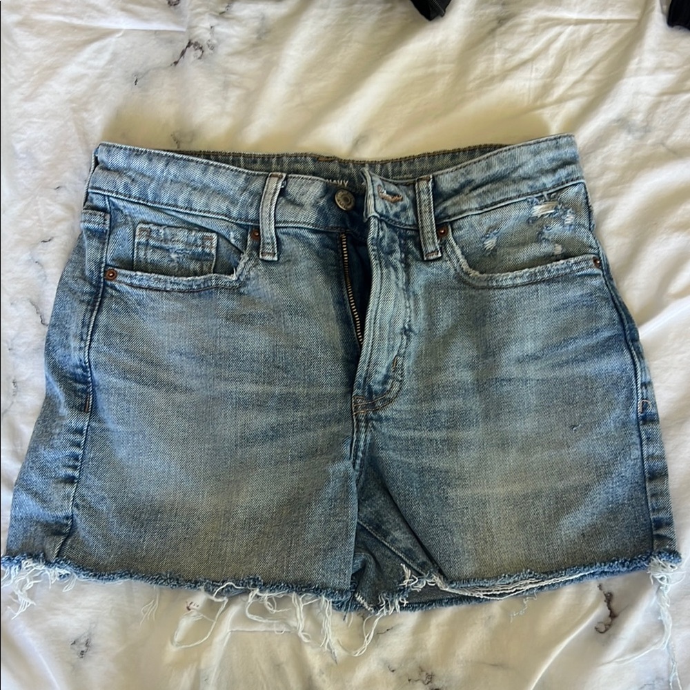Old Navy Light Blue Distressed Jean Shorts
